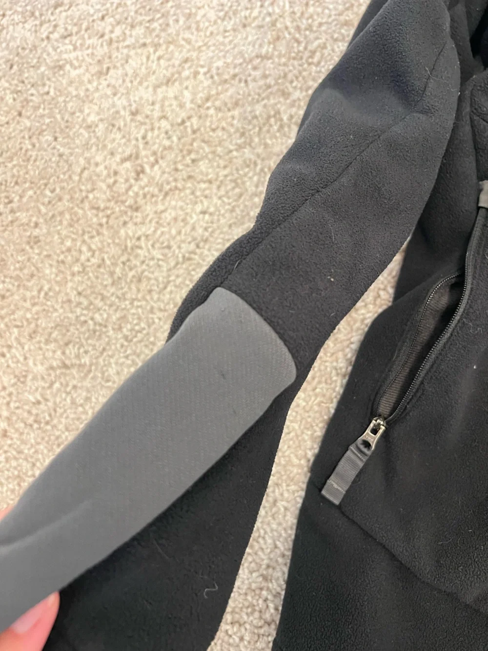 ▪️THE NORTH FACE: Boy L, black & gray zip-up hooded jacket w/pockets, preowned▪️